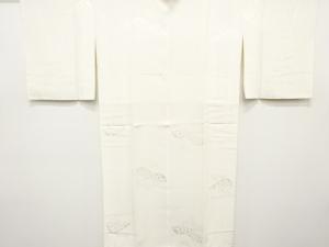 未使用品　流水に片輪車模様織り出し　長襦袢